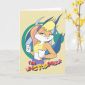 Carte Lola Bunny "Je ne peux pas arrêter" (Fleur jaune)