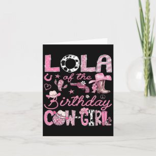 Carte Lola De L'Anniversaire Vache Rodeo Western Coquet