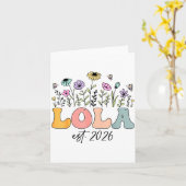 Carte Lola Est. 2026 Wildflower Promoted To Lola  (Fleur jaune)