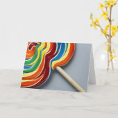 Carte Lollipop multicolore (Fleur jaune)
