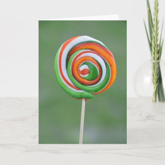 Carte Lollipop orange et verte (Devant)