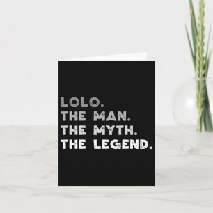 Carte Lolo l'homme le mythe la légende Cool Lolo