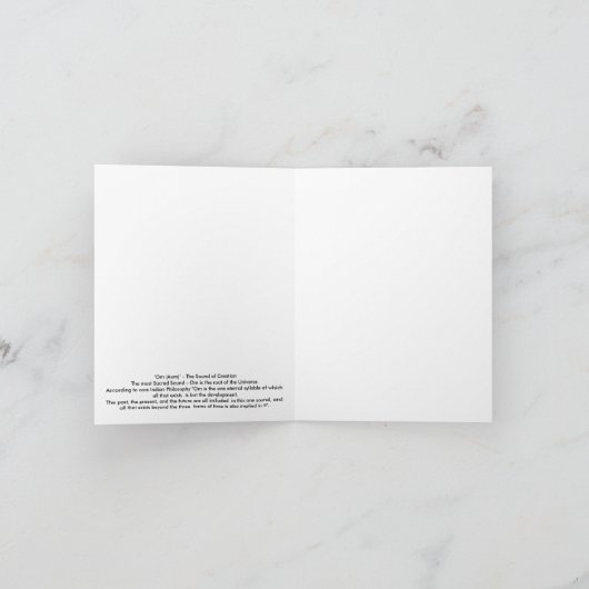 CARTE L'OM (AUM) (Intérieur)