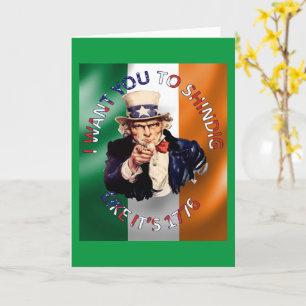 Carte L'oncle irlandais Sam fête Shindig