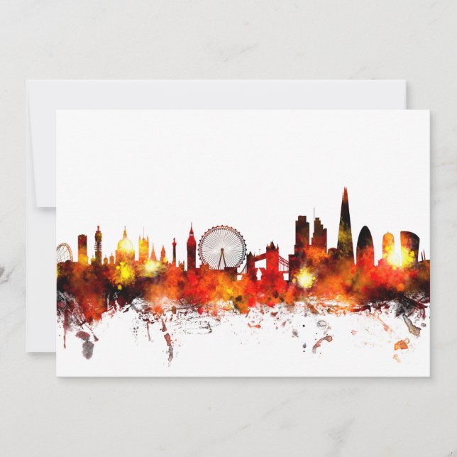 Carte London England Skyline (Devant)