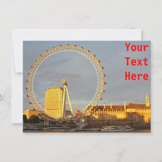 Carte London Eye personnalisable (Devant)