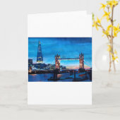 Carte London Tower Bridge avec The Shard (Fleur jaune)