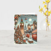 Carte London's Festive Splendor - Vibrant Christmas Car (Fleur jaune)