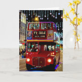 Carte Londres iconique - Noël  (Fleur jaune)