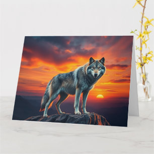 Carte Lone Wolf at Sunset