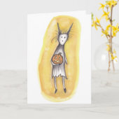 Carte Lonely Ghoul avec Citrouille (Fleur jaune)