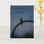 Carte Lonesome Hummingbird (Fleur jaune)