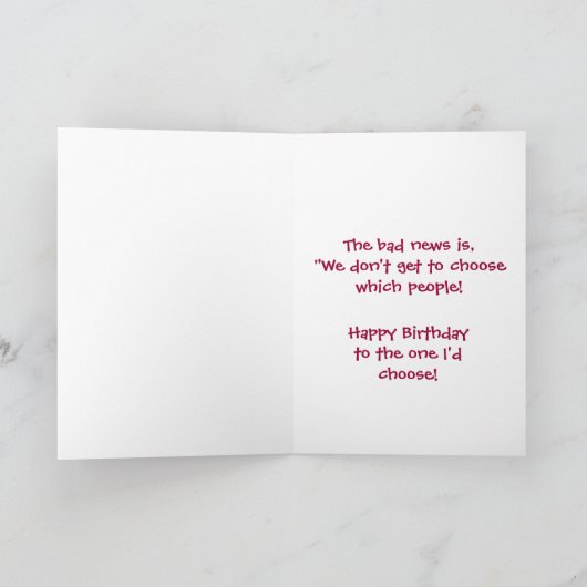 Carte Long-Anniversaire vivant (Intérieur)