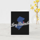 Carte Long Branch New Jersey Nj Map  (Fleur jaune)