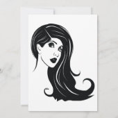 Carte Long cheveux belle femme de la mode maquillage art (Dos)