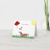 Carte Long Hair Dachshund Valentine (Devant)