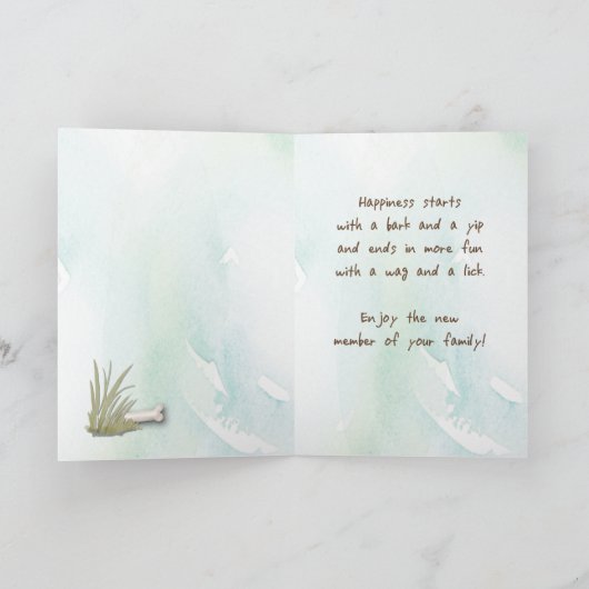 Carte Long Haired Chihuahua Félicitations pour le nouvea (Intérieur)