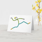Carte Long Jump Stickman (Fleur jaune)