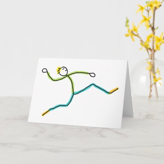 Carte Long Jump Stickman (Fleur jaune)