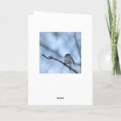 Carte Long Tailed Tit with feather (Dos)