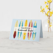 Carte Longboards Vintage (Fleur jaune)