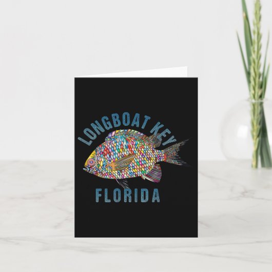 Carte Longboat Key, Floride Beach Design _ Souvenir Illu (Devant)