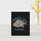 Carte Longboat Key, Floride Beach Design _ Souvenir Illu (Fleur jaune)