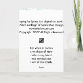 Carte Longer pour le printemps (Dos)