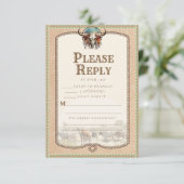 Carte Longhorn Western Reply Card (Debout devant)