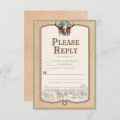 Carte Longhorn Western Reply Card (Devant / Derrière)