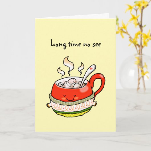 Carte longue durée pas de vue (Fleur jaune)