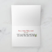 Carte Longue Haired Chihuahua Noël du chien dans Funny (Intérieur)