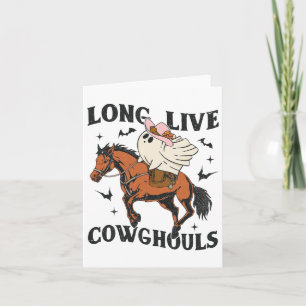 Carte Longue Vie Cowghoulouls mignon Fille Fantôme Hallo