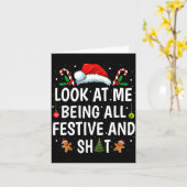 Carte Look At Me Being All Festive & Funny Christmas (Fleur jaune)