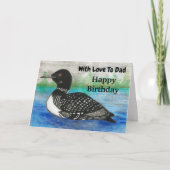 Carte Loon Appelle Avec Amour À Papa Joyeux Anniversaire (Devant)