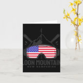 Carte Loon Mountain New Hampshire Usa Ski Retro Skiing  (Fleur jaune)