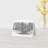 Carte Loon sur le lac Lotus (Fleur jaune)