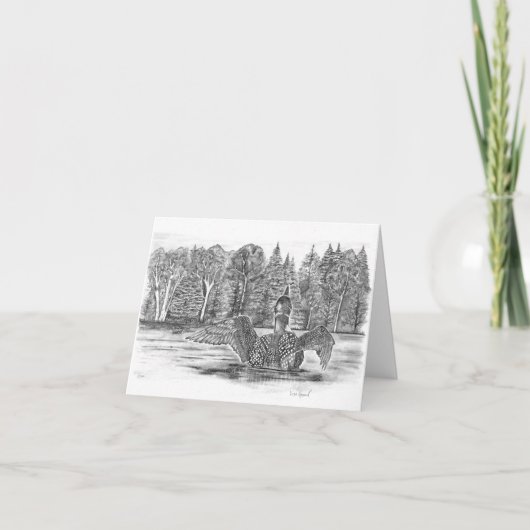 Carte Loon sur le lac Lotus (Devant)