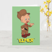 Carte LOONEY TUNES™ Rires rétro | ELMER FUDD™ (Fleur jaune)