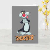 Carte LOONEY TUNES™ Rires rétro | SYLVESTER™ (Fleur jaune)