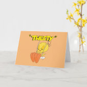 Carte LOONEY TUNES™ Rires rétro | TWEETY™ (Fleur jaune)