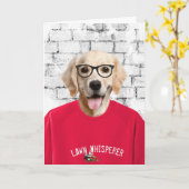 Carte l'or de l'anniversaire de papa en t-shirt (Fleur jaune)