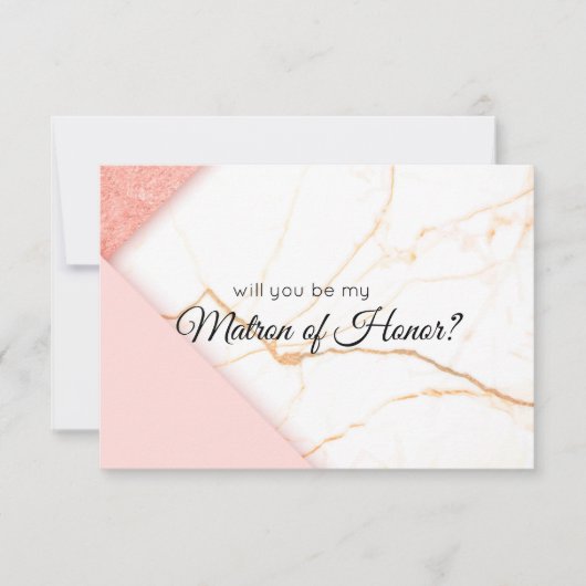 Carte L'or rose moderne sera-t-il mon maître d'honneur ? (Devant)