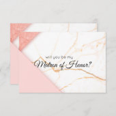 Carte L'or rose moderne sera-t-il mon maître d'honneur ? (Devant / Derrière)