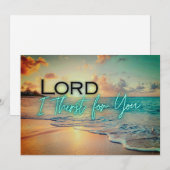 Carte "Lord I Thirst For You" (Devant / Derrière)