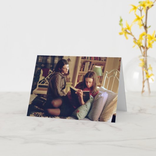 Carte Lorelai et Rory assis dans leur chambre (Fleur jaune)