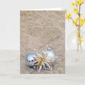 Carte L'ornement nautique sur la plage (Fleur jaune)