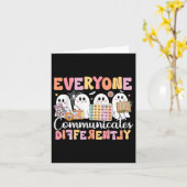 Carte L'orthophonie tout le monde communique différemmen (Fleur jaune)