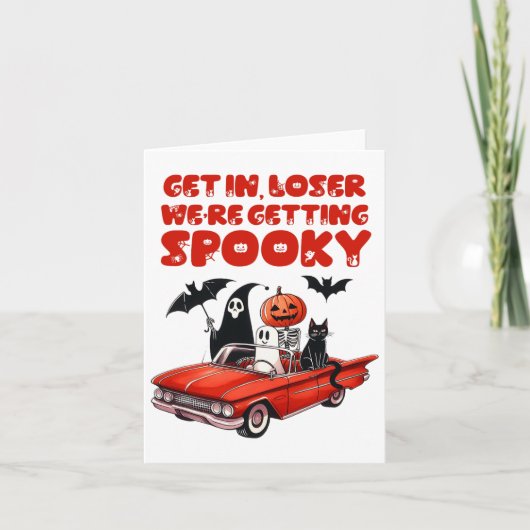 Carte Loser on devient Éffrayant drôle Halloween (Devant)