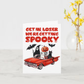 Carte Loser on devient Éffrayant drôle Halloween (Fleur jaune)